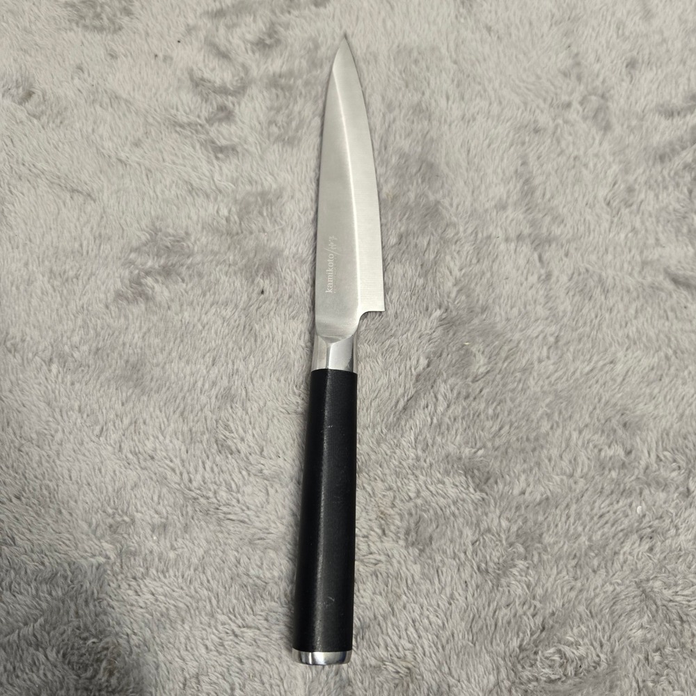 Kamikoto Japanese Honshu Steak Knife Single 5 Inch Blade Black Handle